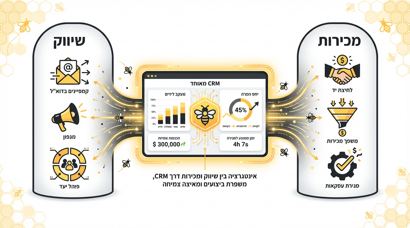 טעות נפוצה: הפרדה בין תהליכי מכירה ושיווק