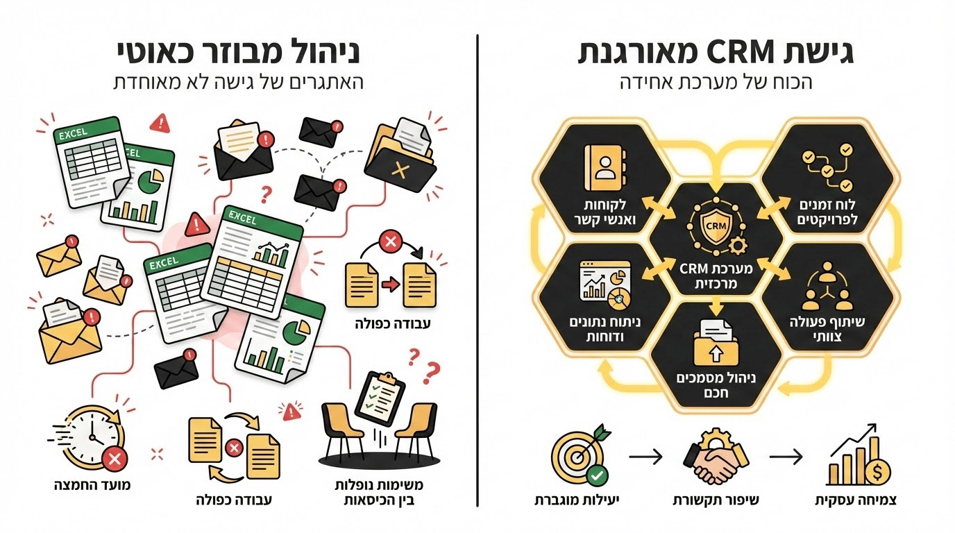 טעויות נפוצות בניהול פרויקטים ללא מערכת מרכזית