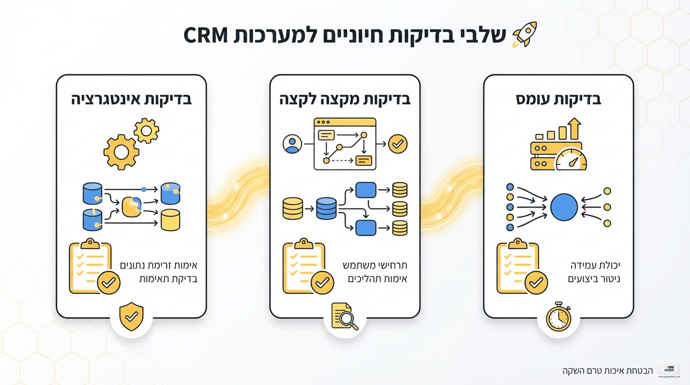 בדיקות קריטיות לפני עלייה לאוויר של מערכת CRM