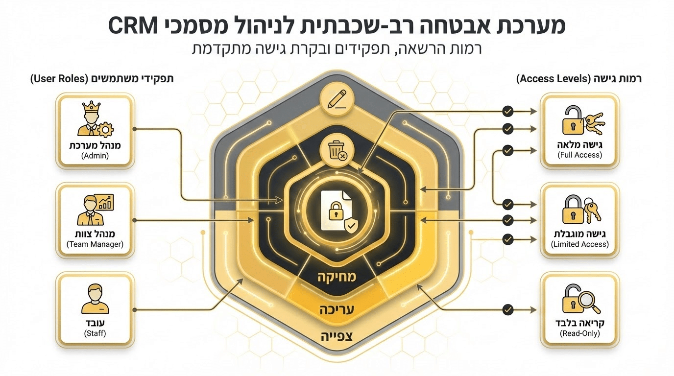 אבטחת מידע וניהול הרשאות במסמכי CRM